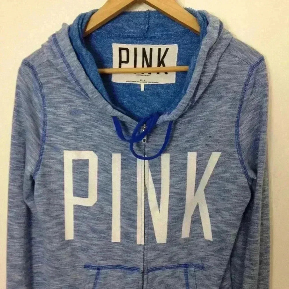 Victoria Secret VS Pink M Cotton Blend Zip Hoodie - Picture 1 of 6